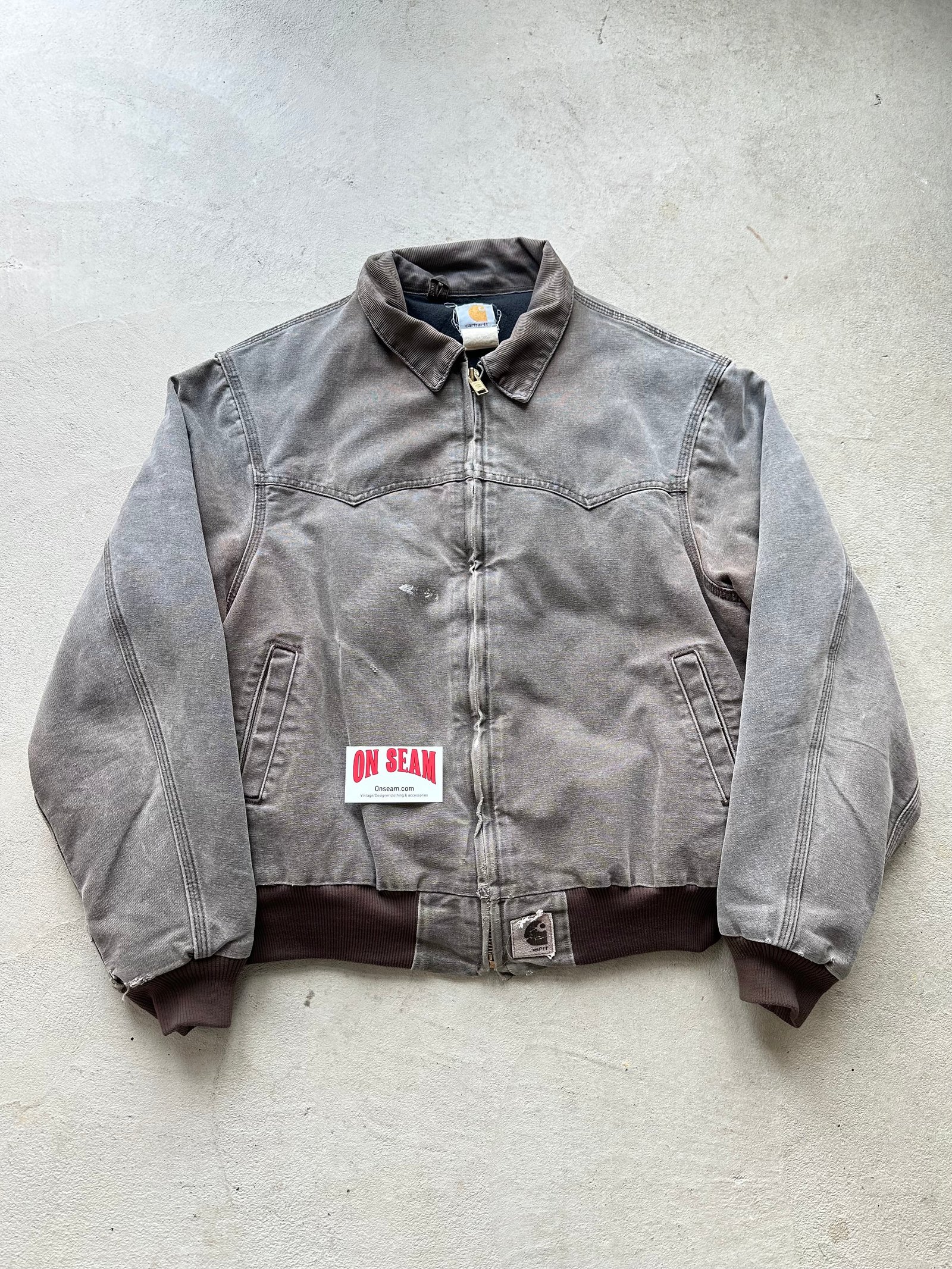 97DD78F7-E235-4A0E-8A70-6D250EC02914 RARE Vintage Carhartt Faded Brown Santa Fe Jacket - L - Image 1