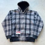RARE! Vintage Plaid Carhartt Hooded Jacket - L