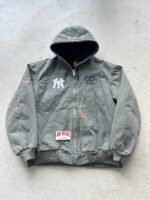 Vintage Yankees Carhartt Style Green Hooded Jacket 90's - XL