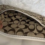 y2k COACH 2007 Bleeker 11434 Brown Bone Canvas Flap Shoulder Bag - Image 13