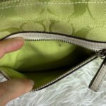 y2k Coach 2006 Vintage F06044 Lime Green Jacquard Shoulder Bag - Image 8