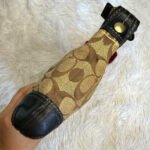 y2k COACH 2007 Black Brown Jacquard Hobo Signature Shoulder Bag - Image 4