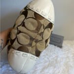 y2k COACH Brown Cream Signature Ergo Hobo Shoulder Bag - Image 3
