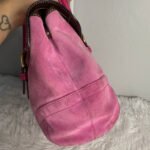 y2k COACH Vintage 2004 Pink Hampton Suede SOHO Flap Satchel - Image 4