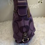 COACH 2010 Purple Signature Duffle Shoulder Bag - Image 4