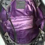 y2k Coach Patchwork Tote Shoulder Handbag Purse Grey Silver Black 12899 - Image 9