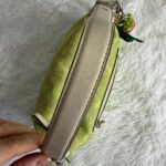 y2k Coach 2006 Vintage F06044 Lime Green Jacquard Shoulder Bag - Image 4