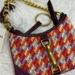 NWT Vintage COACH y2k Rare Hampton Houndstooth Coin Purse Bag Charm - Image 3