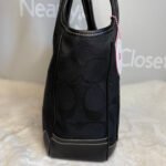 y2k COACH Black Signature 2007 Legacy Ergo Hobo Shoulder Bag - Image 4