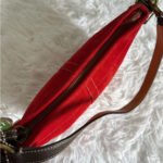 y2k COACH Vintage 4828 Red Suede Hobo Mini Purse Shoulder bag - Image 6