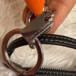 Coach Nolita Star Print Bag Charm – Black Pebble Leather Keychain - Image 4