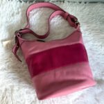 NWT COACH Rugby Stripe Pink Leather Duffle Crossbody Shoulder Bag F13357 - Image 2