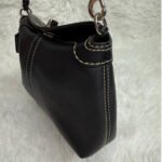 y2k COACH Black Signature Canvas Mini Purse / Wristlet - Image 5