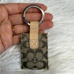 Vintage 2" COACH y2k Canvas Signature Photo Picture Frame Bag Charm Key Fob - Image 2
