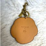 Coach X Koki Leather Hibiscus Flower Key Fob Chain Keychain Bag Charm - Image 2