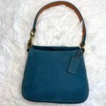 y2k COACH Vintage 9390 Suede Turnlock Mini Purse Shoulder Bag - Image 2
