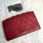 COACH Foldover Chain Clutch with Floral Applique Crossbody
