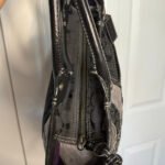 y2k Coach Patchwork Tote Shoulder Handbag Purse Grey Silver Black 12899 - Image 6