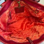 Vintage COACH y2k Red Natural Legacy Straw Tote Bag - Image 10