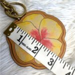 Coach X Koki Leather Hibiscus Flower Key Fob Chain Keychain Bag Charm - Image 8