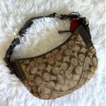 y2k COACH 2006 Brown Signature Hobo Shoulder Bag - Image 2