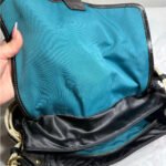 y2k COACH Vintage Buckle Black Sateen Nylon Shoulder Hand bag - Image 4