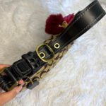 y2k COACH 2007 Black Brown Jacquard Hobo Signature Shoulder Bag - Image 6