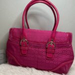 y2k COACH Vintage 2004 Pink Hampton SOHO Flap Satchel - Image 14