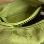 y2k Coach 2006 Vintage F06044 Lime Green Jacquard Shoulder Bag - Image 12
