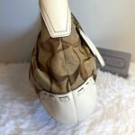 y2k COACH Brown Cream Signature Ergo Hobo Shoulder Bag - Image 5