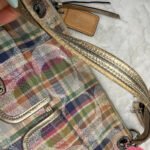 Coach M1169-19610 Poppy Madras Pastel Multi color Plaid Crossbody Bag - Image 6