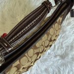 y2k COACH 2006 Brown Signature Hobo Shoulder Bag - Image 3