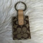 Vintage 2" COACH y2k Canvas Signature Photo Picture Frame Bag Charm Key Fob - Image 6