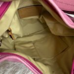 COACH Rugby Stripe Pink Leather Duffle Crossbody Shoulder Bag F13357 - Image 8