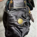 y2k COACH Vintage Buckle Black Sateen Nylon Shoulder Hand bag - Image 9