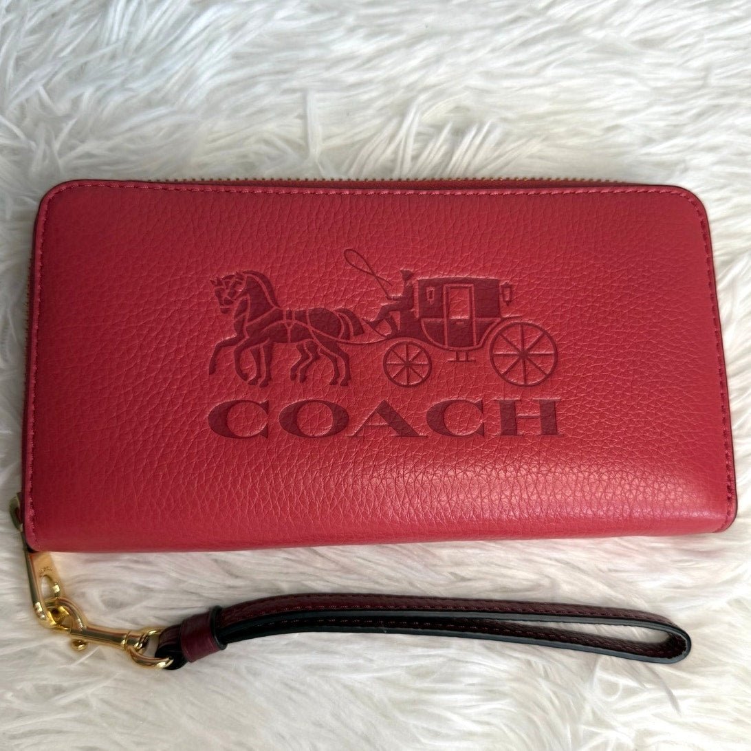 669facd0-f990-4576-9734-2357747e5f83 COACH Long Zip Around Wallet With Horse And Carriage - Image 1