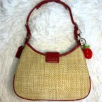 y2k COACH Vintage 8159 Straw Shoulder Bag - Image 2