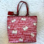 y2k Coach Vintage Red Patent Leather Perfume Print Tote - Image 2