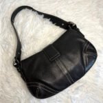 y2k COACH Vintage Black Soho Flap Shoulder Bag Purse - Image 2