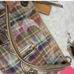 Coach M1169-19610 Poppy Madras Pastel Multi color Plaid Crossbody Bag - Image 7