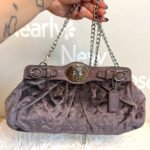 RARE y2k COACH Turnlock Garnet Mini Purse Clutch Handbag