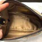 y2k COACH Brown Khaki Jacquard Baguette Bag - Image 4