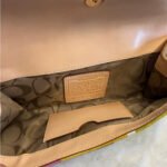 y2k Coach Vintage 2003 SoHo Striped Suede & Leather Wristlet Wallet - Image 4