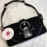 y2k COACH Vintage Black Soho Demi Flap 6280 Shoulder Bag