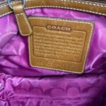 y2k COACH Vintage Denim Suede Striped Crossbody  Shoulder Bag - Image 10