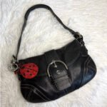 y2k COACH Vintage Black Soho Flap Shoulder Bag Purse