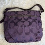COACH 2010 Purple Signature Duffle Shoulder Bag - Image 2