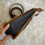 y2k COACH Vintage Denim Suede Striped Crossbody  Shoulder Bag - Image 7