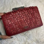 COACH Foldover Chain Clutch with Floral Applique Crossbody - Image 8