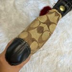 y2k COACH 2007 Black Brown Jacquard Hobo Signature Shoulder Bag - Image 3